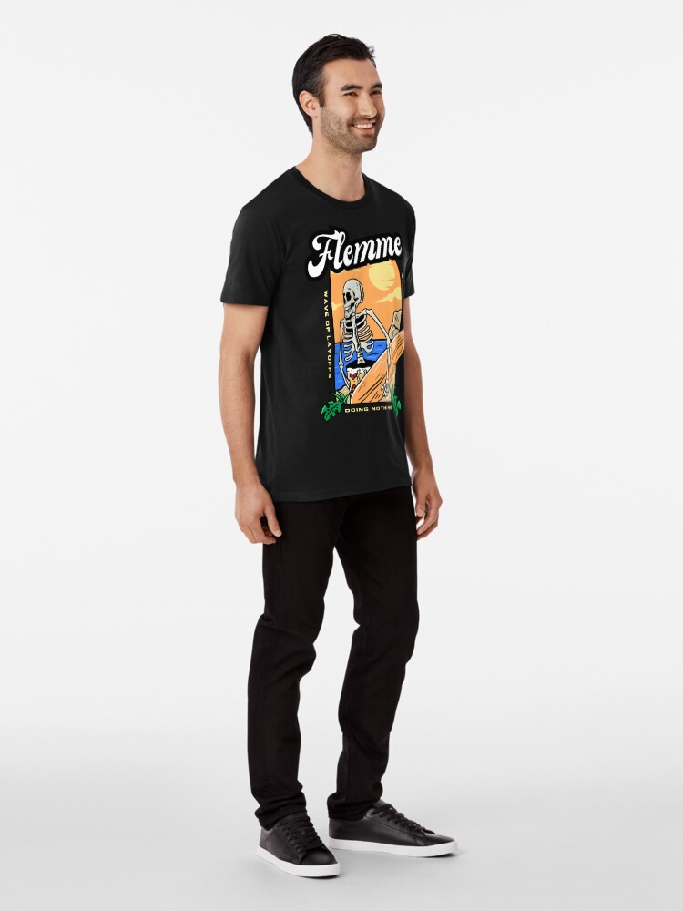Thumbnail 3 of 6, Premium T-Shirt, Lazy - Wave of layoffs designed and sold by Feignasses.