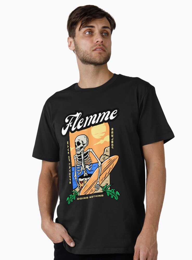 Thumbnail 1 of 4, Premium T-Shirt, Lazy - Wave of layoffs designed and sold by Feignasses.