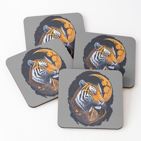 Item preview, tiger on moonlight designed and sold by KOKOTART.