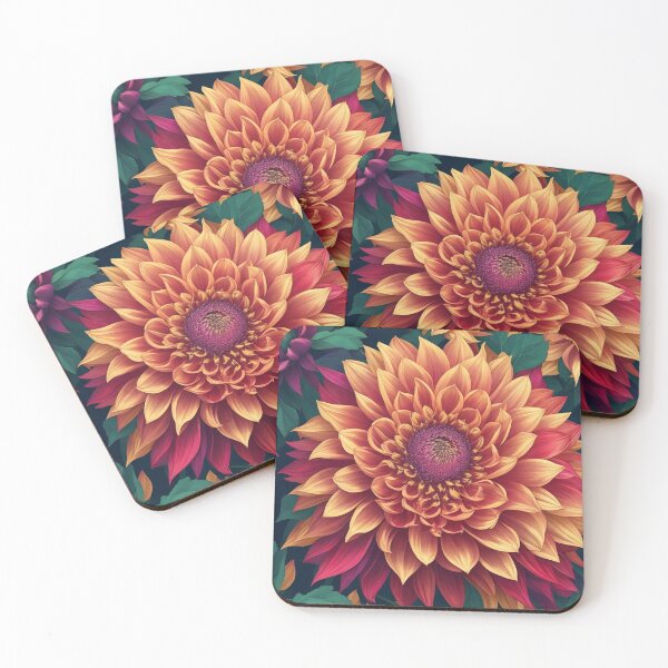 Item preview, Floral  Seamless Pattern Dahlias 2023 designed and sold by alaasobhi.