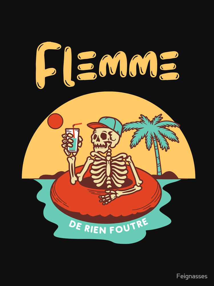Thumbnail 6 of 6, Premium T-Shirt, Lazy (don't give a damn) designed and sold by Feignasses.