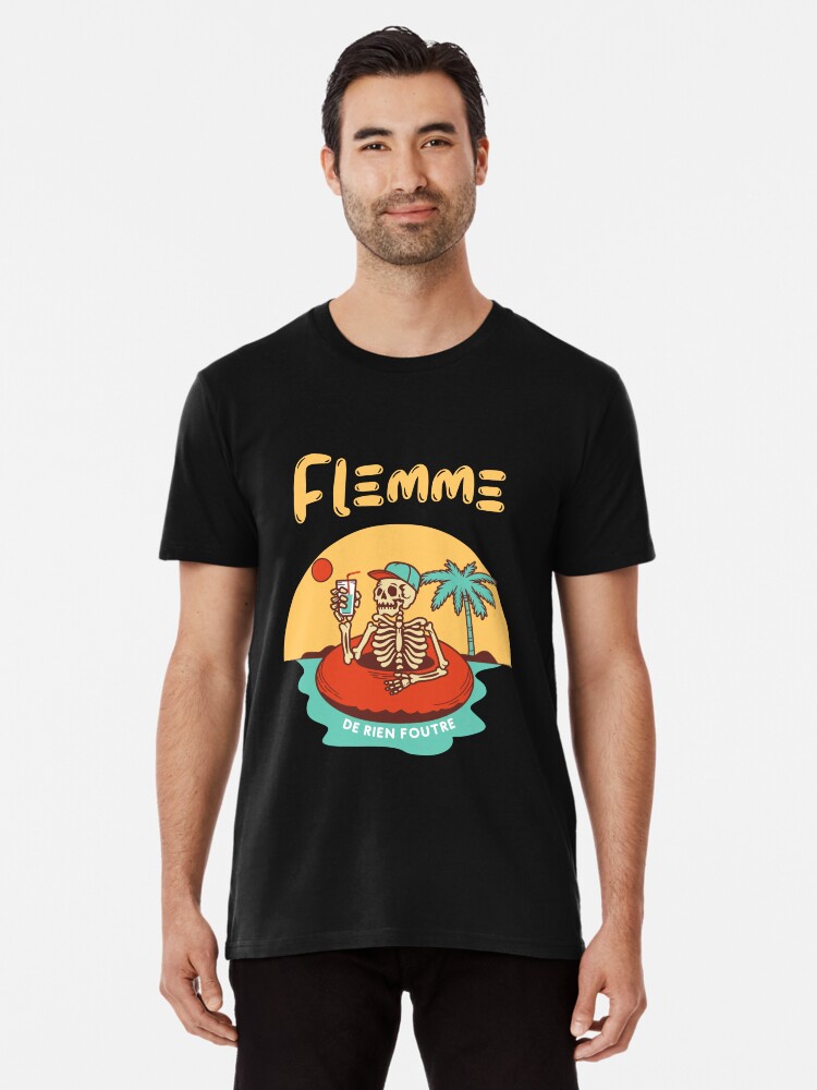 Thumbnail 1 of 6, Premium T-Shirt, Lazy (don't give a damn) designed and sold by Feignasses.