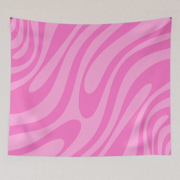 Item preview, Wavy Loops Retro Abstract Pattern in Double Y2K Pink designed and sold by kierkegaard.