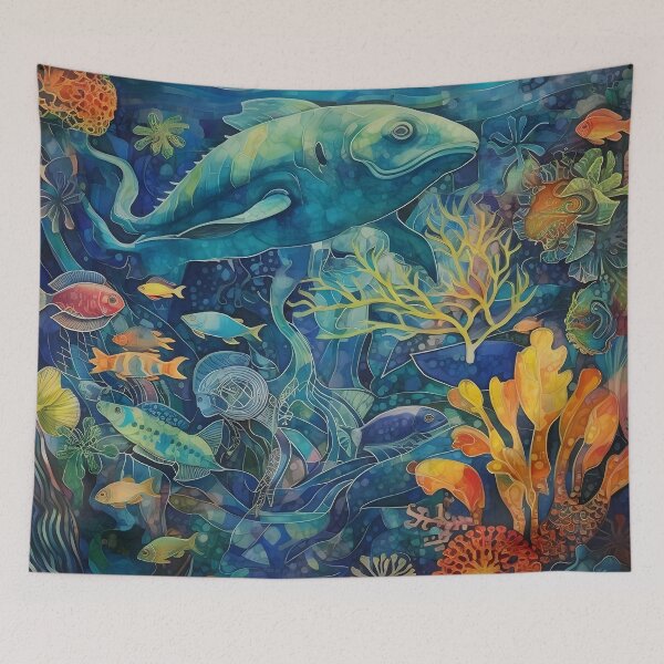 Item preview, Beneath the Enchanted Depths: Exploring a Vibrant Underwater World of Sea Creatures designed and sold by InsaneLEDP.
