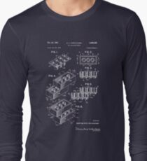 Lego Patent - Dark Background Long Sleeve T-Shirt