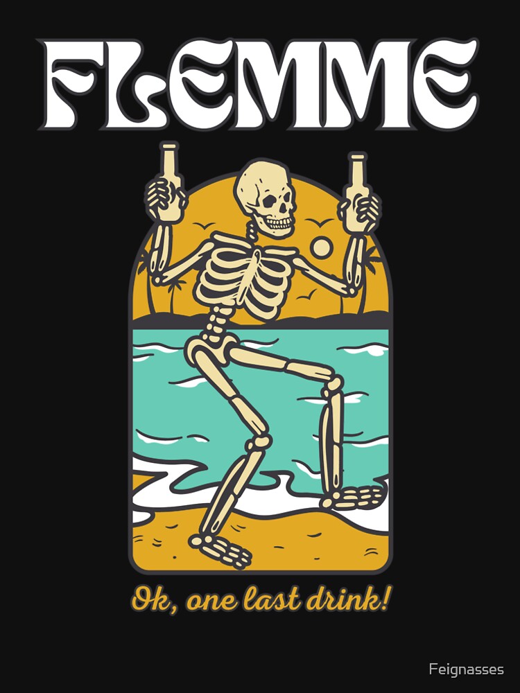 Thumbnail 6 of 6, Premium T-Shirt, Lazy - One last drink designed and sold by Feignasses.