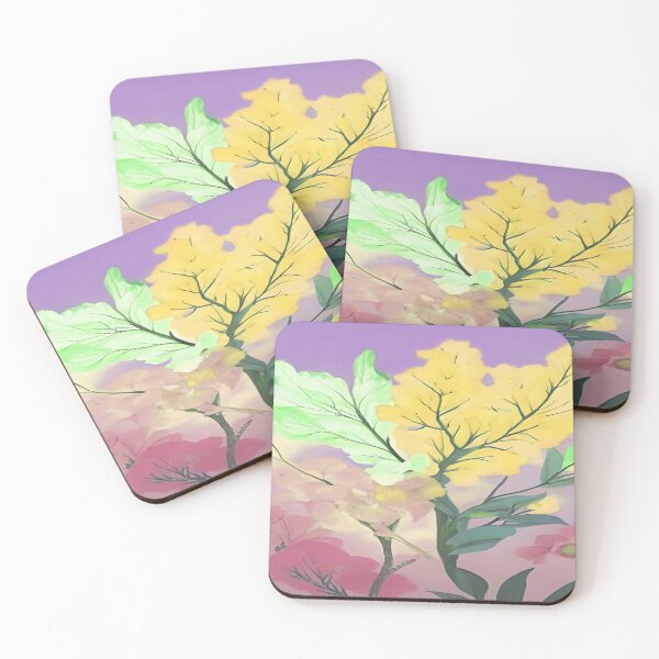 Item preview, Green and Pink Leaves with Lavender Sky designed and sold by deniselynnimage.