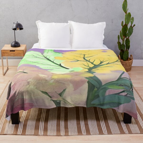 Item preview, Green and Pink Leaves with Lavender Sky designed and sold by deniselynnimage.