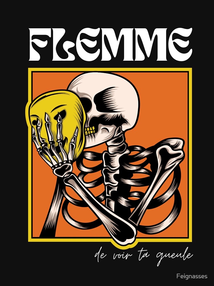 Thumbnail 6 of 6, Premium T-Shirt, Lazy (to see your face) designed and sold by Feignasses.