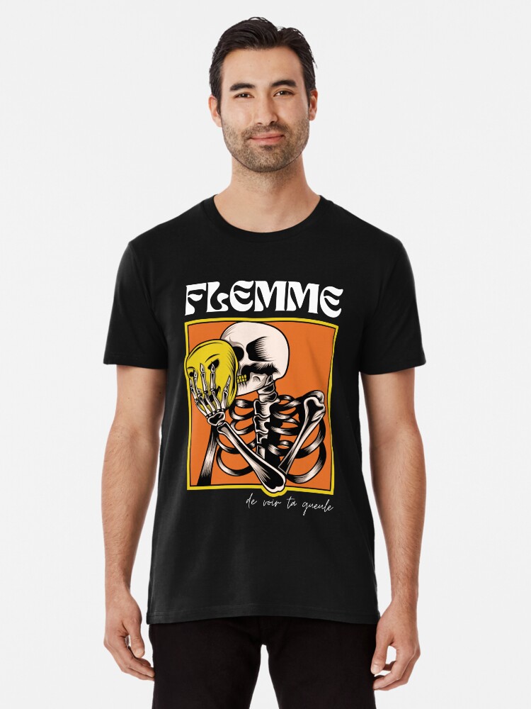 Thumbnail 1 of 6, Premium T-Shirt, Lazy (to see your face) designed and sold by Feignasses.