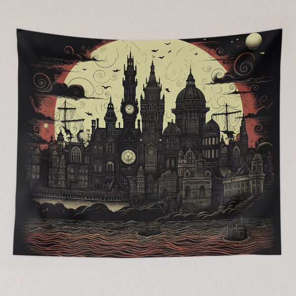 Item preview, Dark Fantasy City Scape designed and sold by Aim4Perfection.