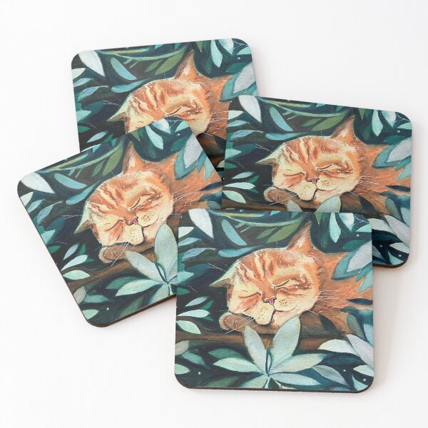 Item preview, Cat in Forest Watercolor  designed and sold by Shadesandcolor.