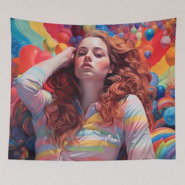 Item preview, Ginger, blue eyes, colorful, lady designed and sold by Aim4Perfection.