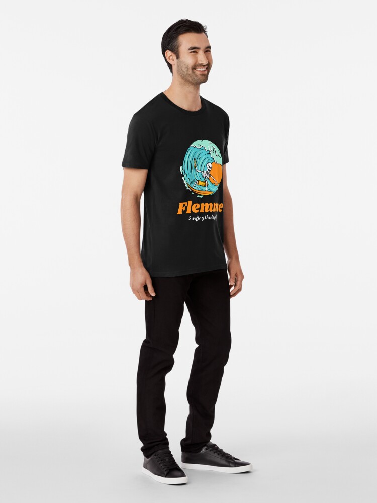 Thumbnail 3 of 6, Premium T-Shirt, Lazy - Surfing the layoffs designed and sold by Feignasses.