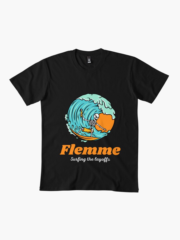 Thumbnail 2 of 4, Premium T-Shirt, Lazy - Surfing the layoffs designed and sold by Feignasses.
