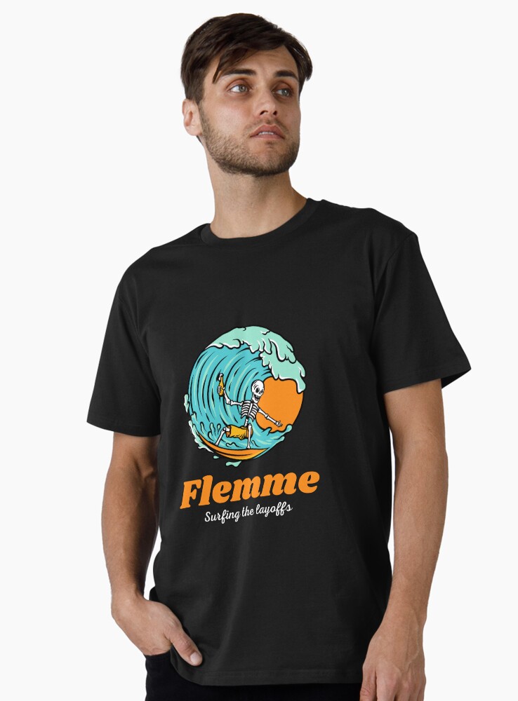 Thumbnail 1 of 4, Premium T-Shirt, Lazy - Surfing the layoffs designed and sold by Feignasses.