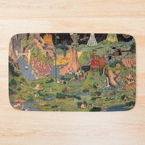 Item preview, The land of make believe. Published by Jaro Hess 1930 Cornucopia of Fairy Tales Detailed Labeled Map Fun Magical Fantasy Art designed and sold by Ejaaz.
