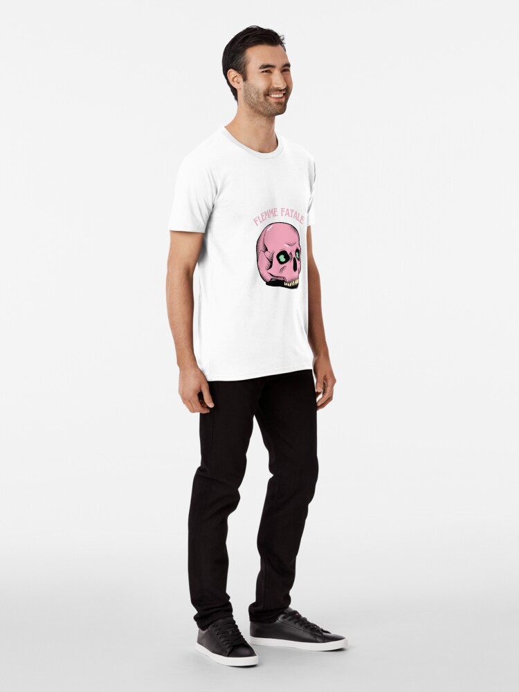 Thumbnail 3 of 6, Premium T-Shirt, Fatal Flame - Pink Skull designed and sold by Feignasses.