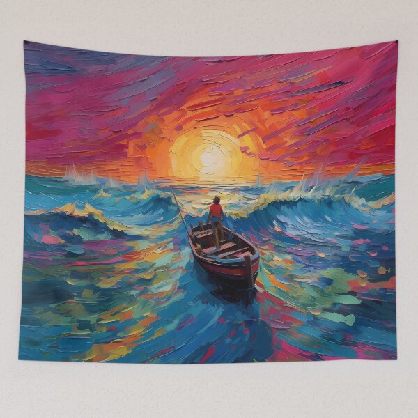 Item preview, Oil Style Painting, digital Art, Lost at Sea designed and sold by Aim4Perfection.