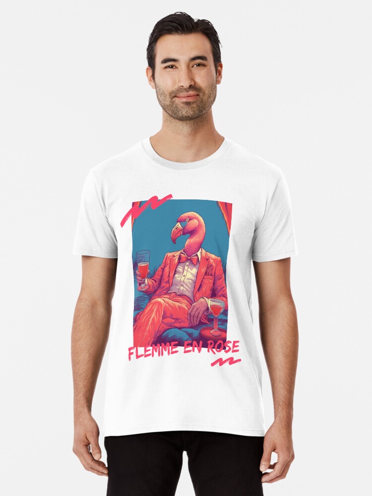 Thumbnail 1 of 6, Premium T-Shirt, Flame in Pink designed and sold by Feignasses.