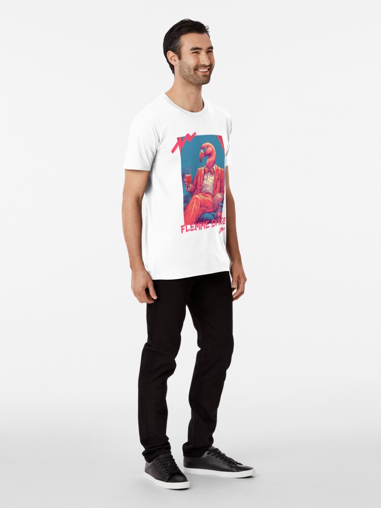 Thumbnail 3 of 6, Premium T-Shirt, Flame in Pink designed and sold by Feignasses.