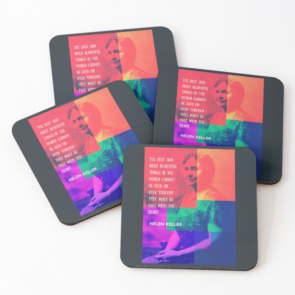 Item preview, Helen Keller quote: The best and most beautiful things in the world cannot be seen or even touched.... designed and sold by artbleed.
