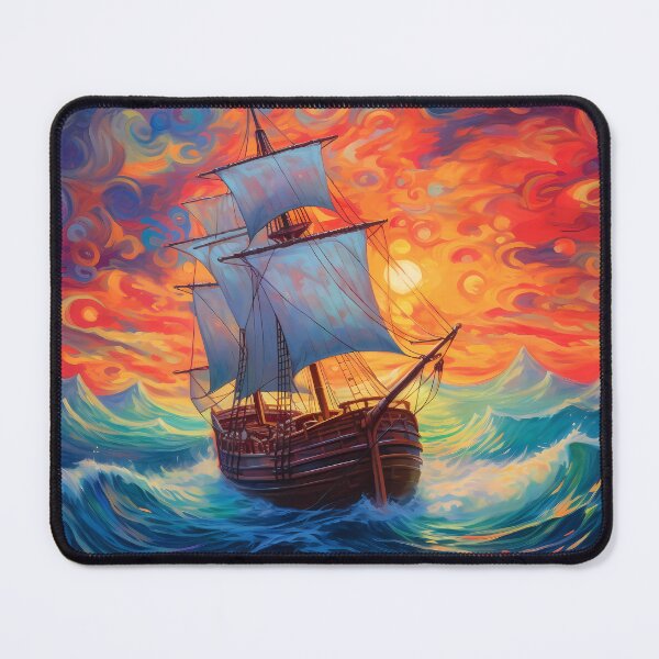 Item preview, Oil Style, Digital Art of Sailing in Rough Waters designed and sold by Aim4Perfection.