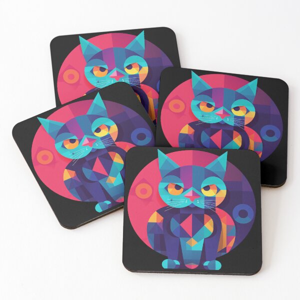Item preview, Colorful Abstract Cat Pattern Miaw designed and sold by bellabitis.