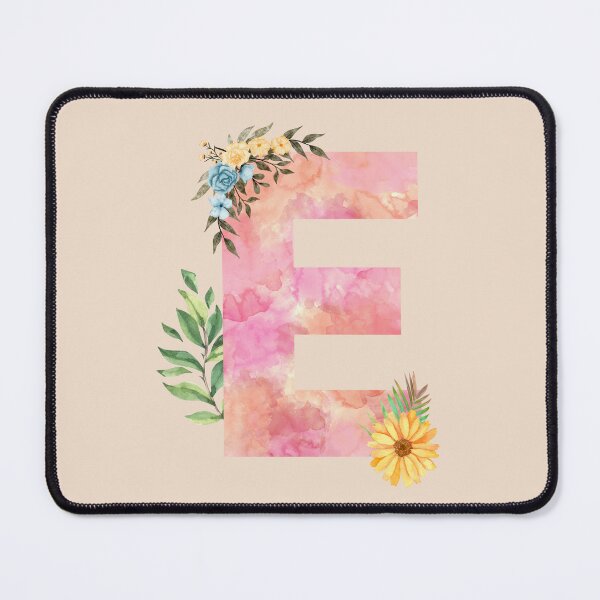 Item preview, Cute Flowers Watercolor Monogram E initial  designed and sold by Heba-D.
