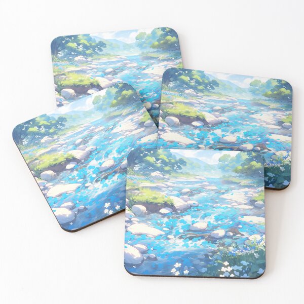 Item preview, Dreamy Magical Fantasy Candycore Forest Stream Covered in Flowers designed and sold by rcwm.