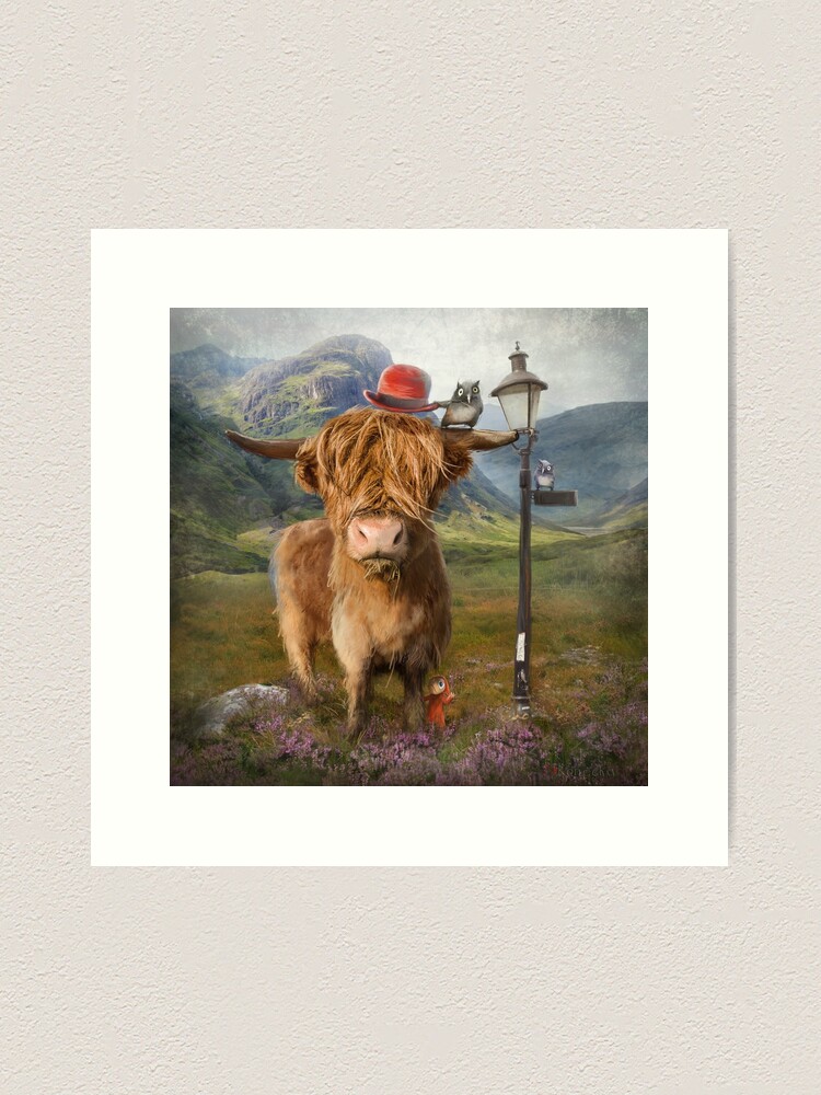 Alternate view of "Highland Cow" Art Print