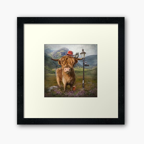 "Highland Cow" Framed Art Print