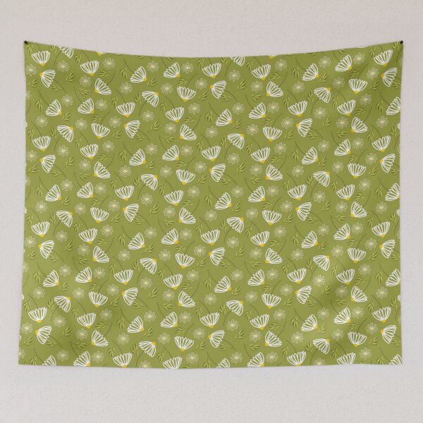 Item preview, Daisy Flower (Large) - YellowGreen designed and sold by JaselviiStudio.