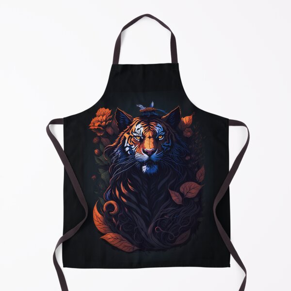Aperçu de l'œuvre Tigre Big Cat Faune Peinture Fleurs créée et vendue par druidwolfart.