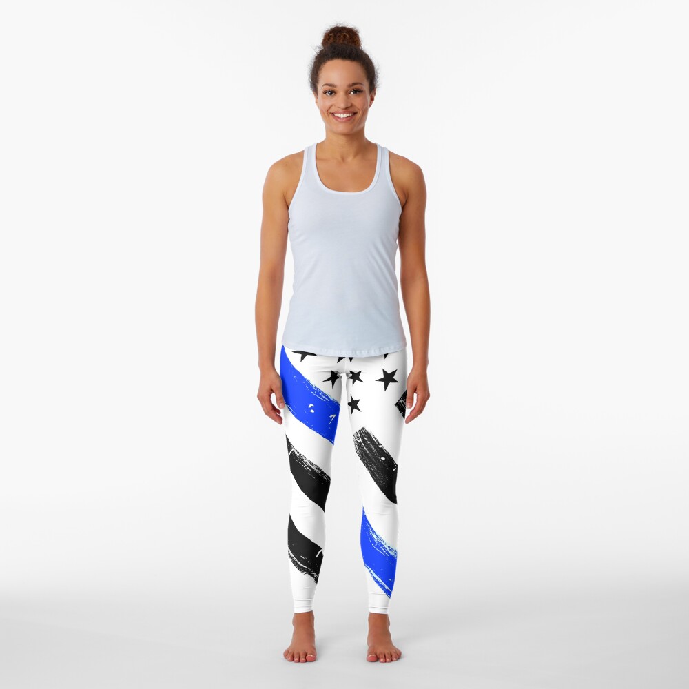 Thin Blue Line Capri Leggings Police Officer Gift Police Wife