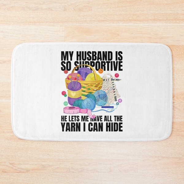 Item preview, My Husband is so Supportive Crochet Lovers Arts and Crafts   designed and sold by verityoralie.