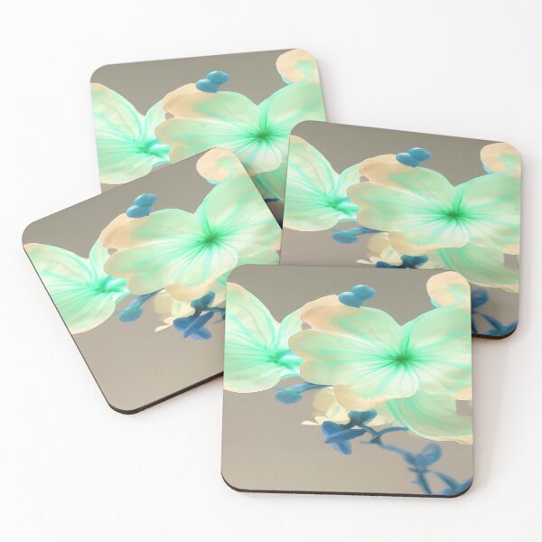 Item preview, Flowers Green with Peach Edges and Beige Background designed and sold by deniselynnimage.
