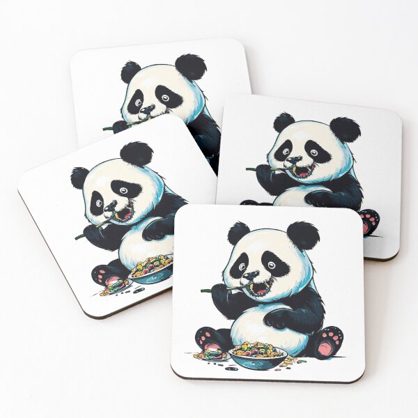 Item preview, The Cute panda eats designed and sold by luckymando.