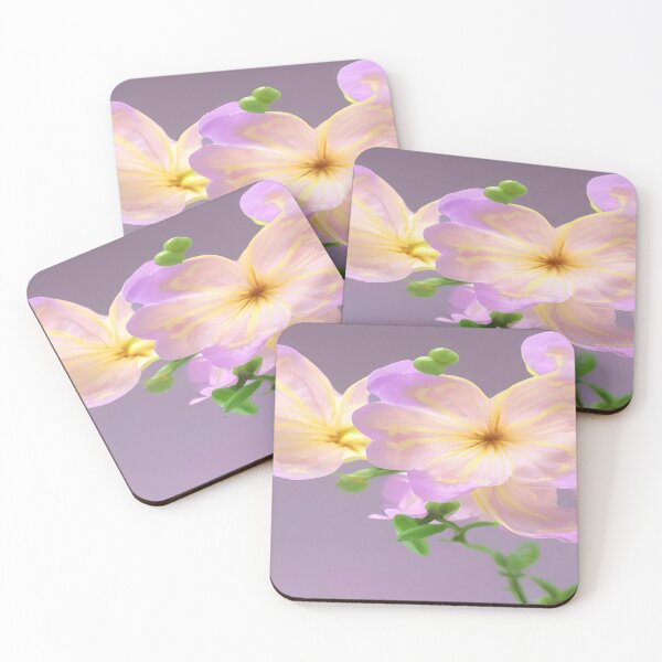 Item preview, Flowers Yellow with Lavender Edges and Purple Background designed and sold by deniselynnimage.