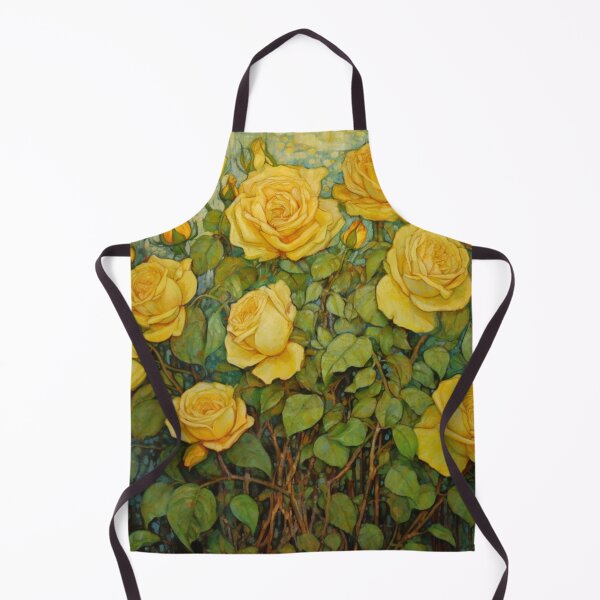 Item preview, Yellow Rose Bush Folk Art designed and sold by EpicFoxArt.