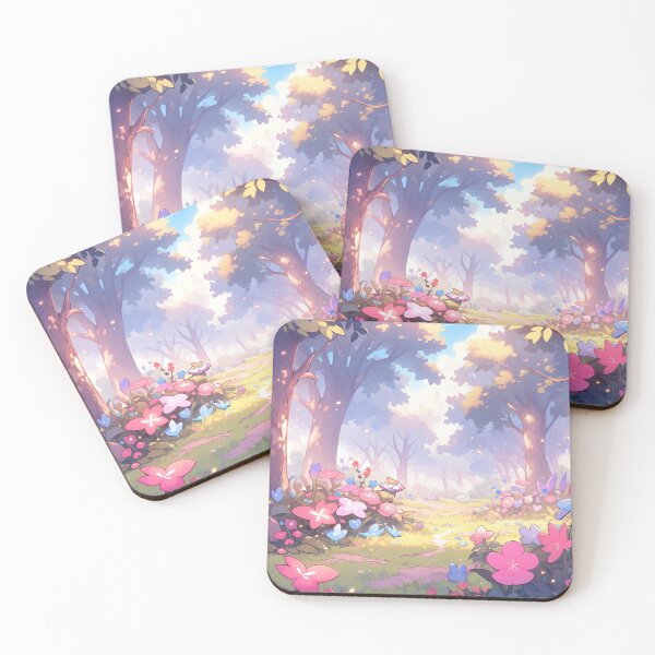 Item preview, Dreamy Magical Fantasy Candycore Forest with Pink and Blue Flowers designed and sold by rcwm.