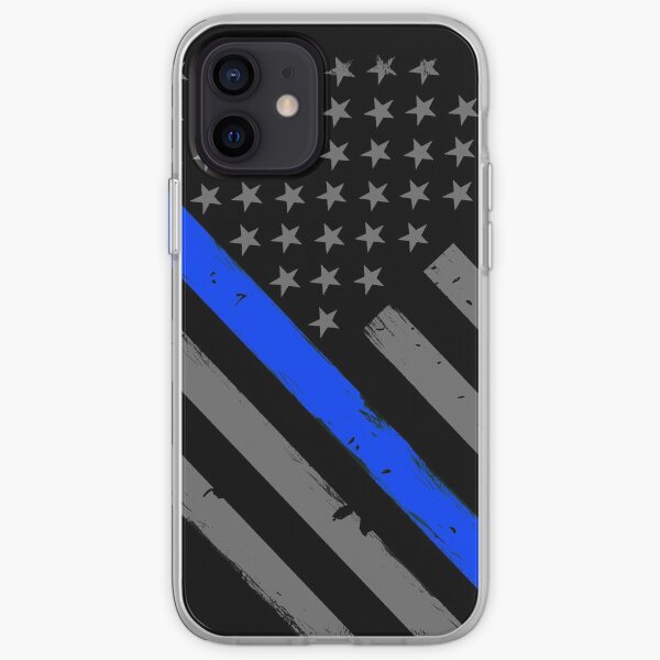 Police Officer Flag Thin Blue Line Support iPhone Soft Case