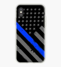 Polizist Flagge dünne blaue Linie Unterstützung iPhone-Hülle & Cover