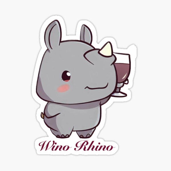 Artikel-Vorschau von Wino Rhino, designt und verkauft von CozyShoresArt.