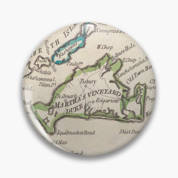 Item preview, Vintage Map of Marthas Vineyard (1814) designed and sold by BravuraMedia.