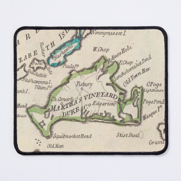 Item preview, Vintage Map of Marthas Vineyard (1814) designed and sold by BravuraMedia.
