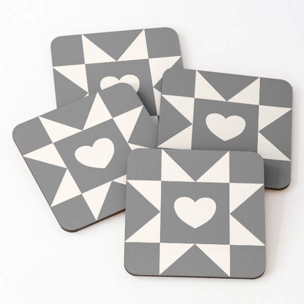 Item preview, Sawtooth Star Quilt Block (monochrome) designed and sold by shesagiant.