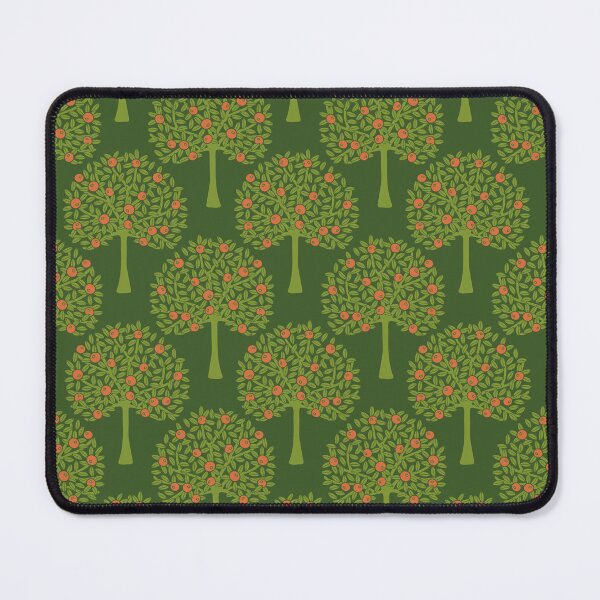 Item preview, ORANGERIE Citrus Fruit Orange Tree Grove Tropical Botanical in Vintage 1970s Avocado Green and Burnt Orange on Olive Green - UnBlink Studio by Jackie Tahara designed and sold by Jackie Tahara of UnBlink Studio.
