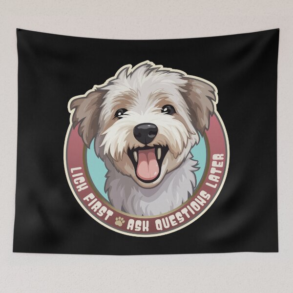 Item preview, Glen of Imaal Terrier Dog Funny Lick First, Ask Questions Later designed and sold by danielliamgill.