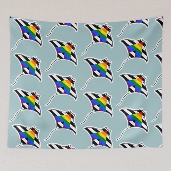 Item preview, Pride Mantaray Ally Flag designed and sold by perpetuallyConf.